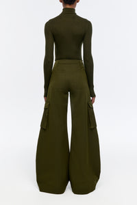 Eos Pant in Olive Virgin Wool