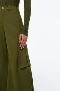 Eos Pant in Olive Virgin Wool