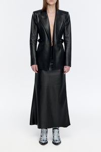 Edwardo Skirt in Black Leather