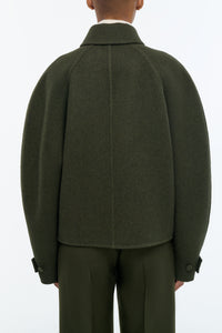 Ombu Jacket in Olive Cashmere Felt