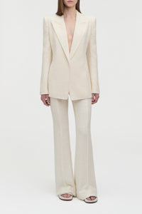 Mairi Blazer in Ivory Silk Boucle