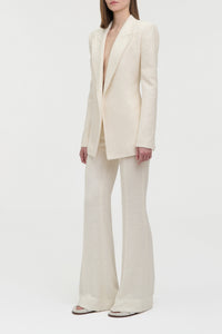Mairi Blazer in Ivory Silk Boucle