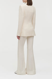 Mairi Blazer in Ivory Silk Boucle