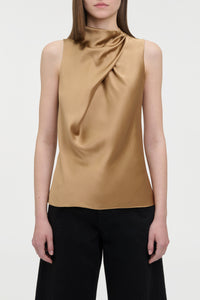 Melina Top in Camel Satin
