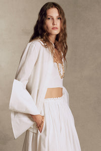 Nadir Top in White Sea Island Cotton