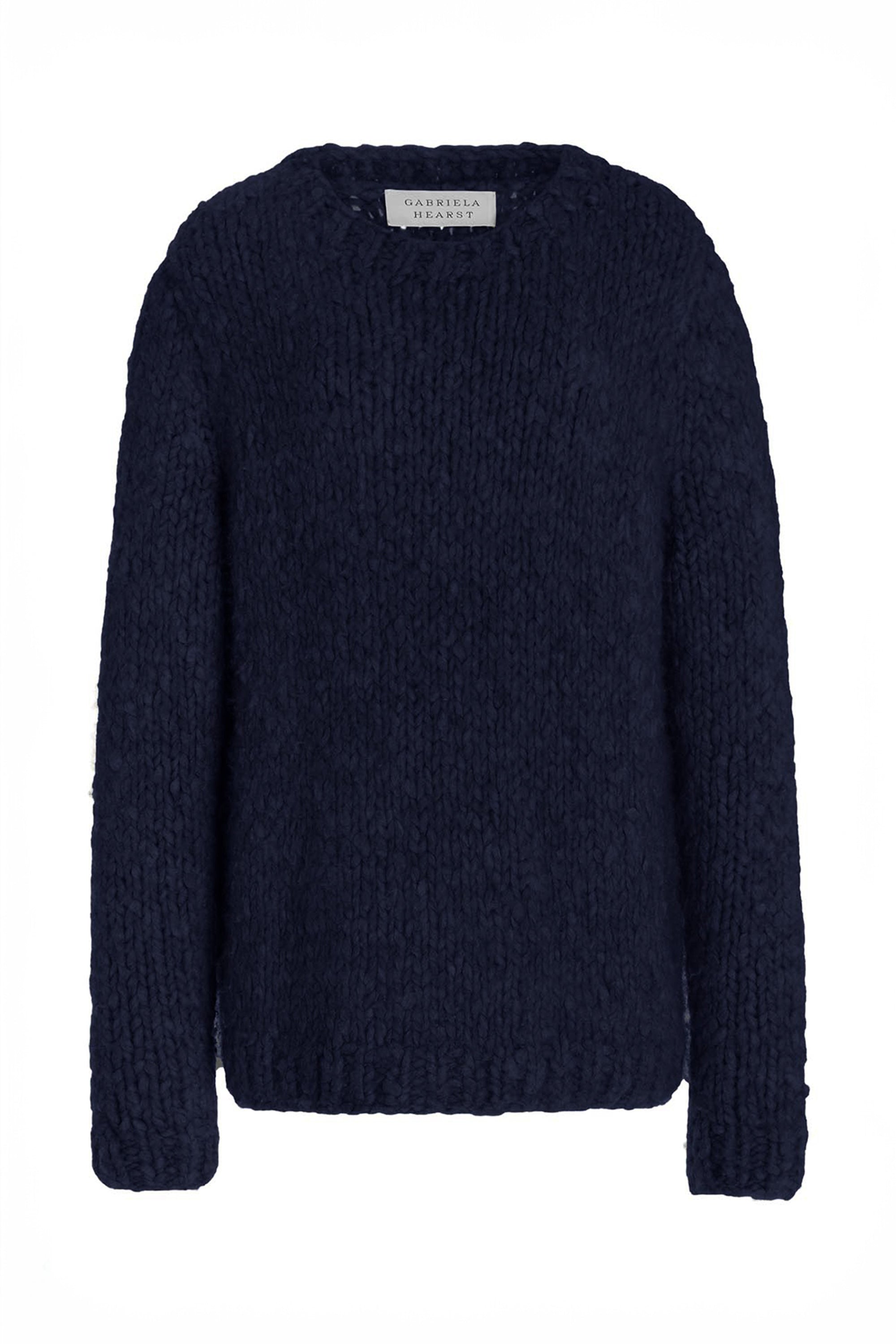 Lawrence Knit Sweater in Dark Navy Welfat Cashmere – Gabriela Hearst