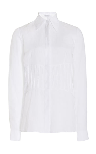 【関税込み】Gabriela Hearst ホワイト Desnos ボディスーツ 3241050LA003WHT_1e98655c-f6b9-