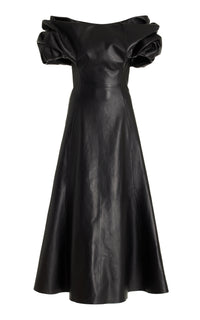Gwyneth Dress in Black Leather