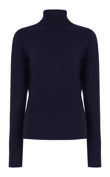 トップス herill 23SS Rummy High gauge crew neck 2 May Navy Merino Wool Cashmere Turtleneck | Gabriela Hearst