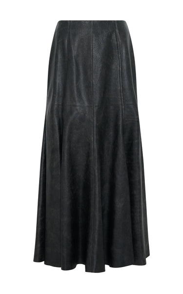【PORTERNA】Amy Two-Way Leather Long Skirt Amy Midi Skirt in Black Leather – Gabriela Hearst