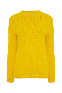 Lawrence Knit Sweater in Cadmium Yellow Welfat Cashmere