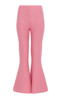 Karpo Flare Cropped Knit Pant in Rosa Cashmere Silk