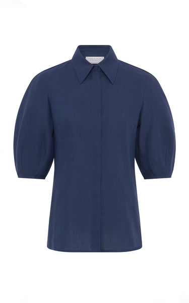 Sansi Top in Electric Navy Aloe Linen – Gabriela Hearst