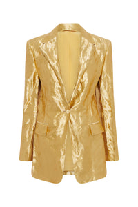 Orren Blazer in Champagne Silk Metal