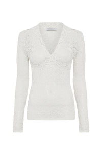 Jord Polo in Ivory Merino Wool Silk
