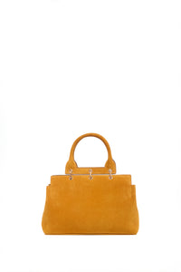 Small Amethyst Tote Bag in Golden Birch Suede