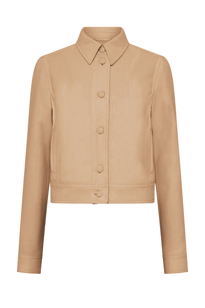 Thereza Jacket in Camel & Citrine Virgin Wool Crepe – Gabriela Hearst