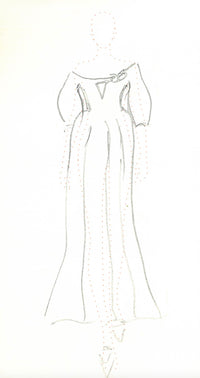 Madyn Sequin Maxi Dress in Ivory Virgin Wool
