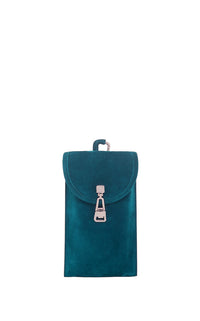 Sunglasses Pouch in Bottle Green Suede