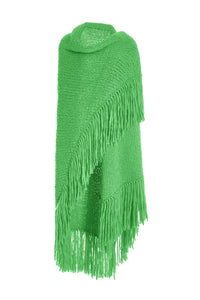 Lauren Knit Wrap in Fluorescent Green Welfat Cashmere