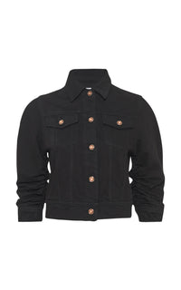 Adira Jacket in Black Recycled Cotton Denim