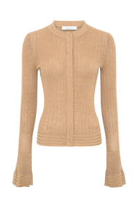 Albina Shirt in Camel Silk Cashmere