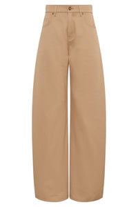 Amoret Jean in Camel Sea Island Cotton Twill