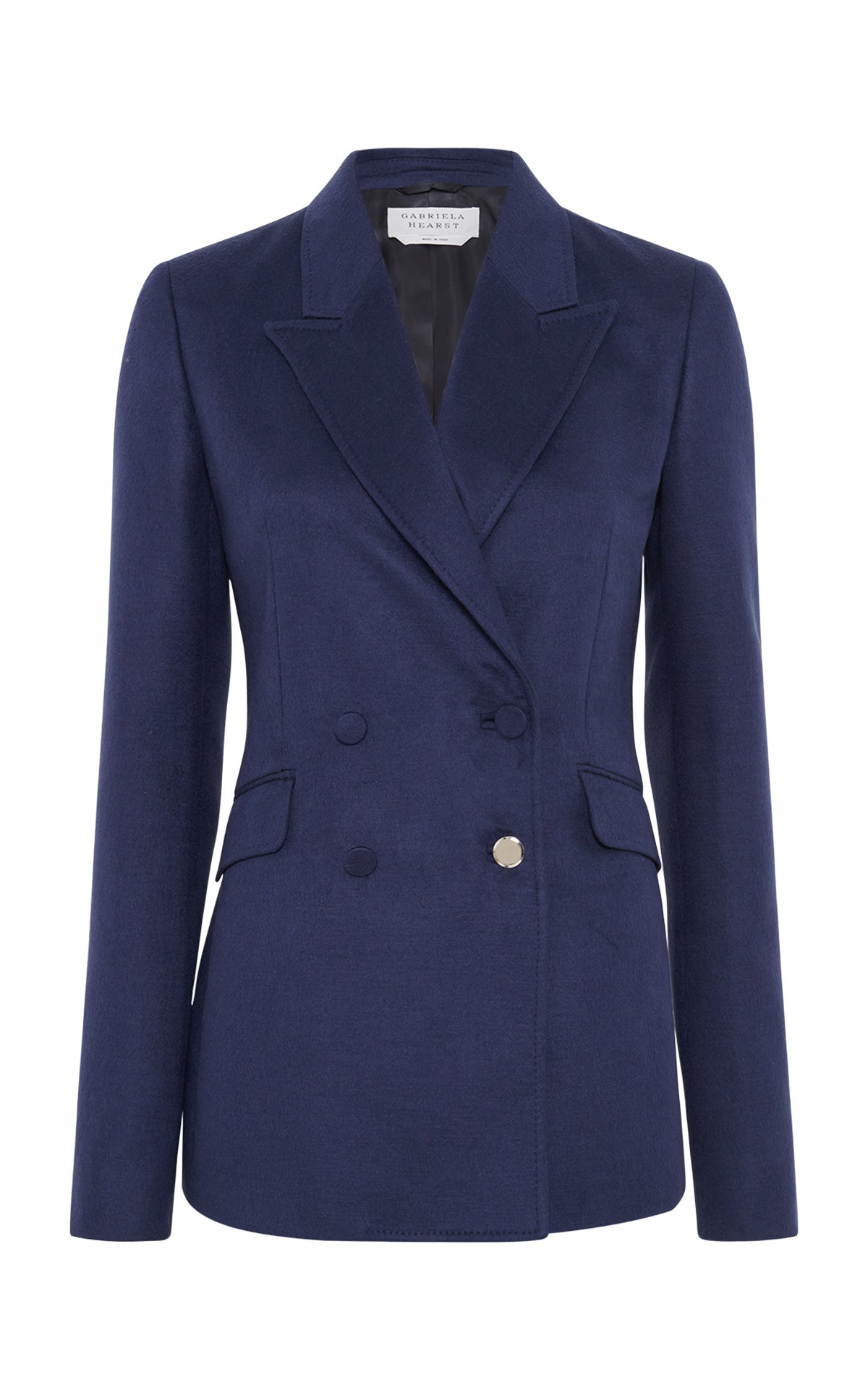 Stephanie Blazer in Navy Winter Silk