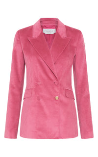 Angela Blazer in Fuchsia Sea Island Cotton Corduroy