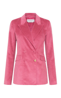 Angela Blazer in Fuchsia Sea Island Cotton Corduroy