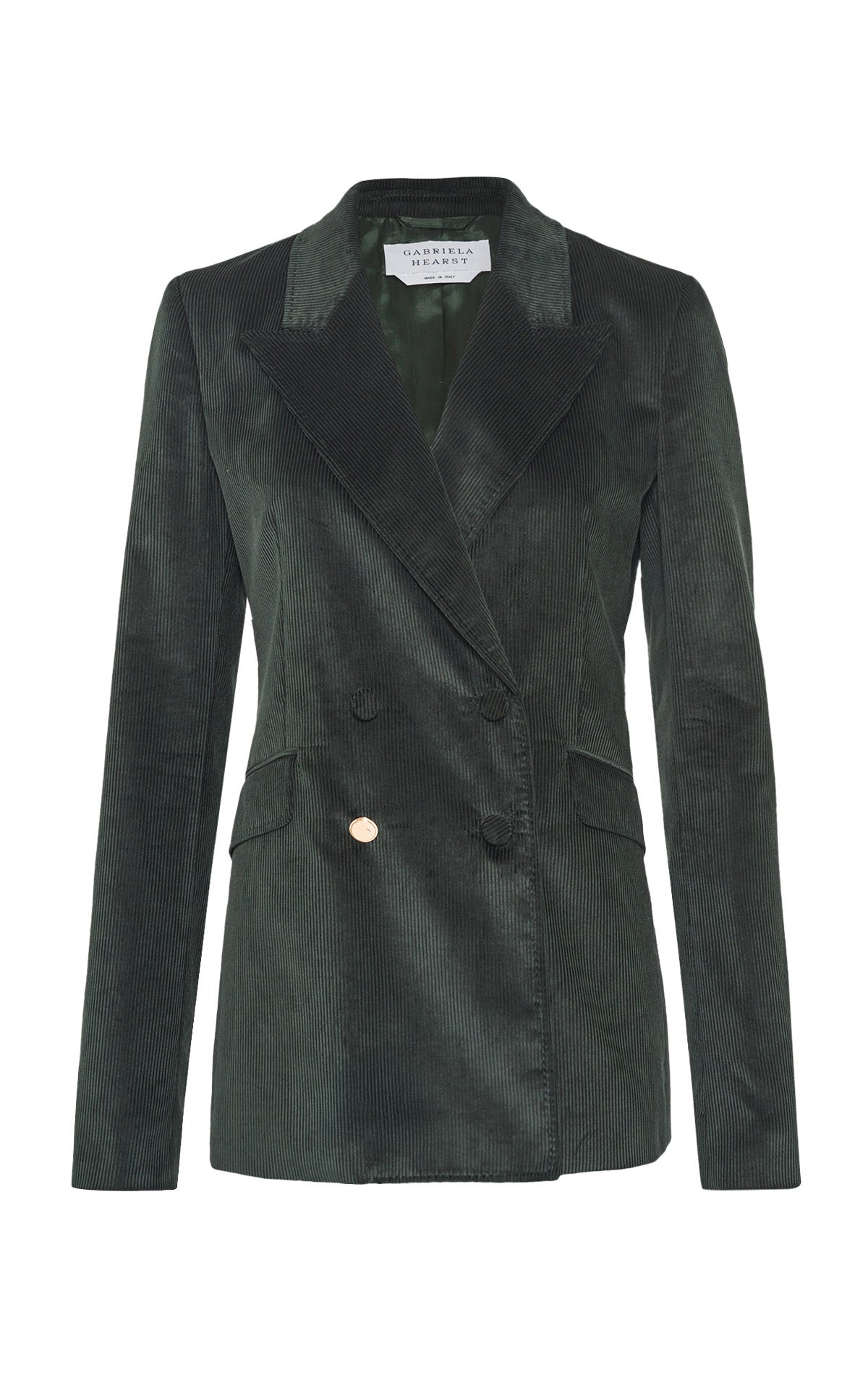 Angela Blazer in English Green Sea Island Cotton Corduroy