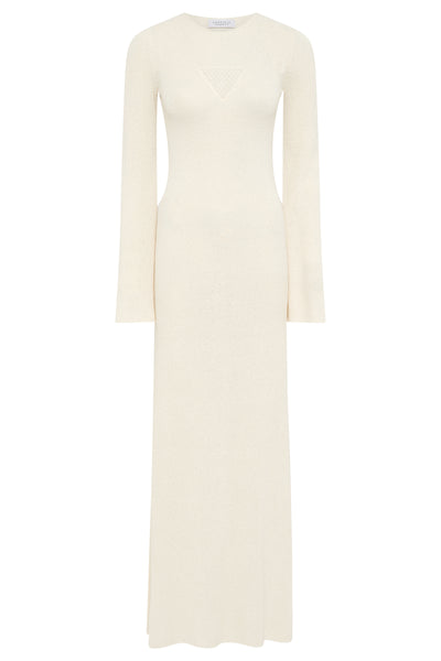 Women's Off-White Silk Maxi Dress