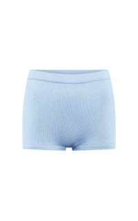 Aris Knit Short in Light Blue Merino Wool