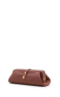 Paola Clutch in Cognac Nappa Leather
