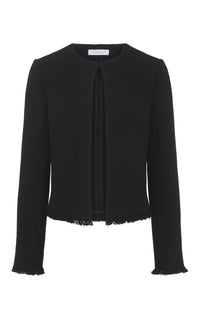 Normand Jacket in Black Virgin Wool Cashmere