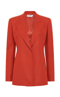 Mairi Blazer in Antelope Orange Wool Cashmere Flannel