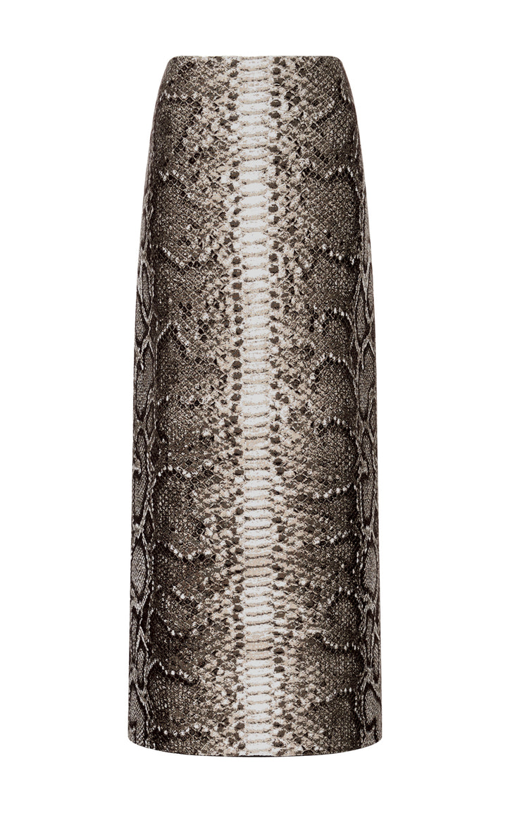 Bragi Knit Maxi Skirt in Greyscale Cashmere Silk