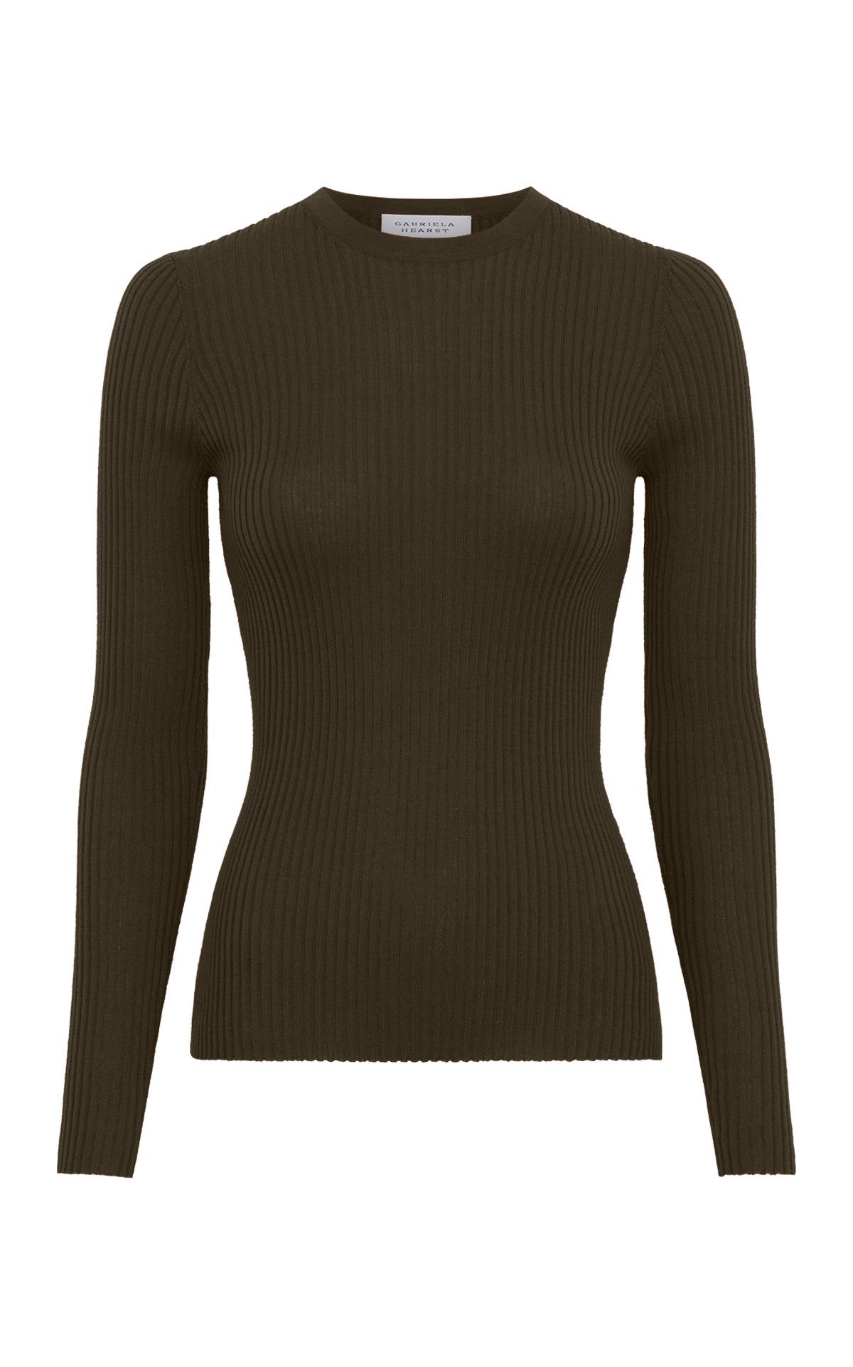 Browning Knit Sweater in Olive Cashmere Silk