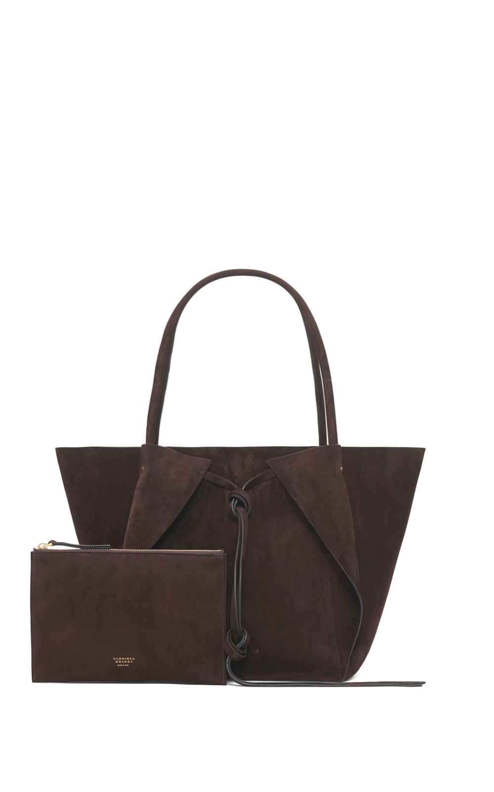 Marija Tote Bag in Dark Brown Suede