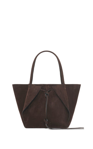 Marija Tote Bag in Dark Brown Suede