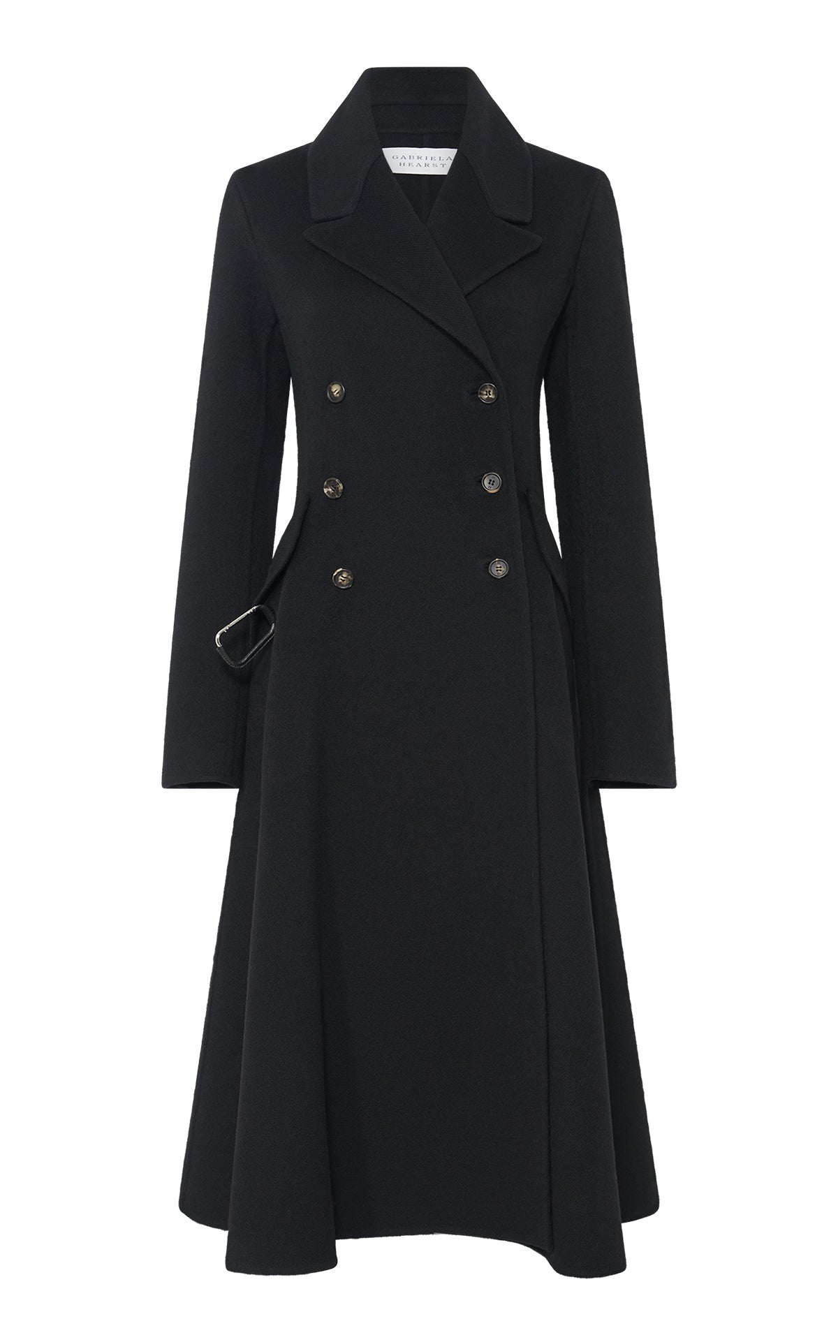 Cantwell Coat in Black Double-Face Recycled Cashmere
