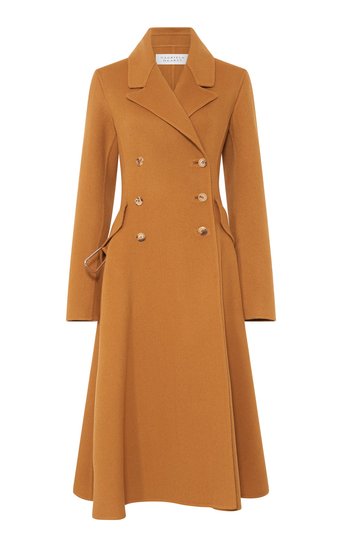 Cantwell Coat in Yellow Ochre Double-Face Recycled Cashmere