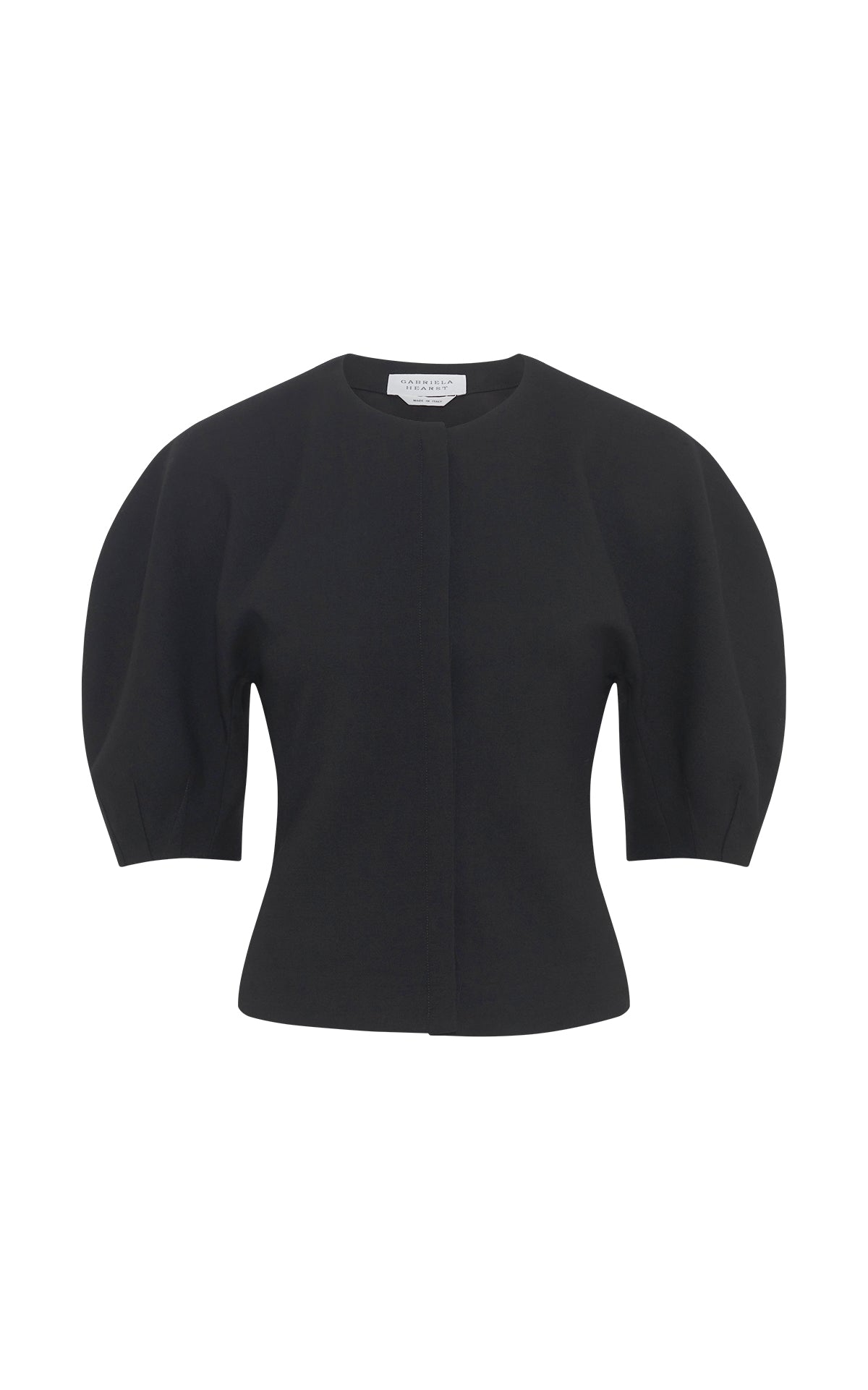 Waverly Top in Black Recycled Wool