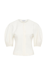 Waverly Top in Ivory Recycled Wool