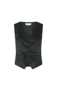 Coleridge Vest in English Green Sea Island Cotton Corduroy