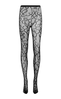 Archibald Tights in Black Recycled Polyamide Lace