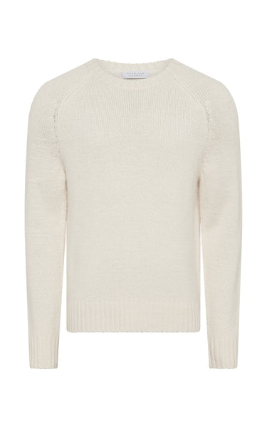Norwich Ivory Cashmere Knit Sweater for Men | Gabriela Hearst