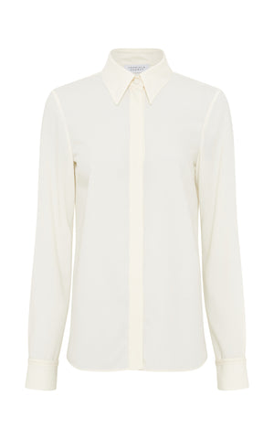 Cruz Shirt in Ivory Cashmere