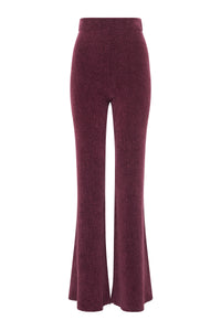 Cypher Knit Pants in Plum Silk