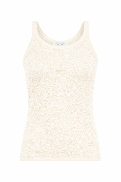 Cyrinne Lace Knit Tank Top in Off White Merino Wool – Gabriela Hearst